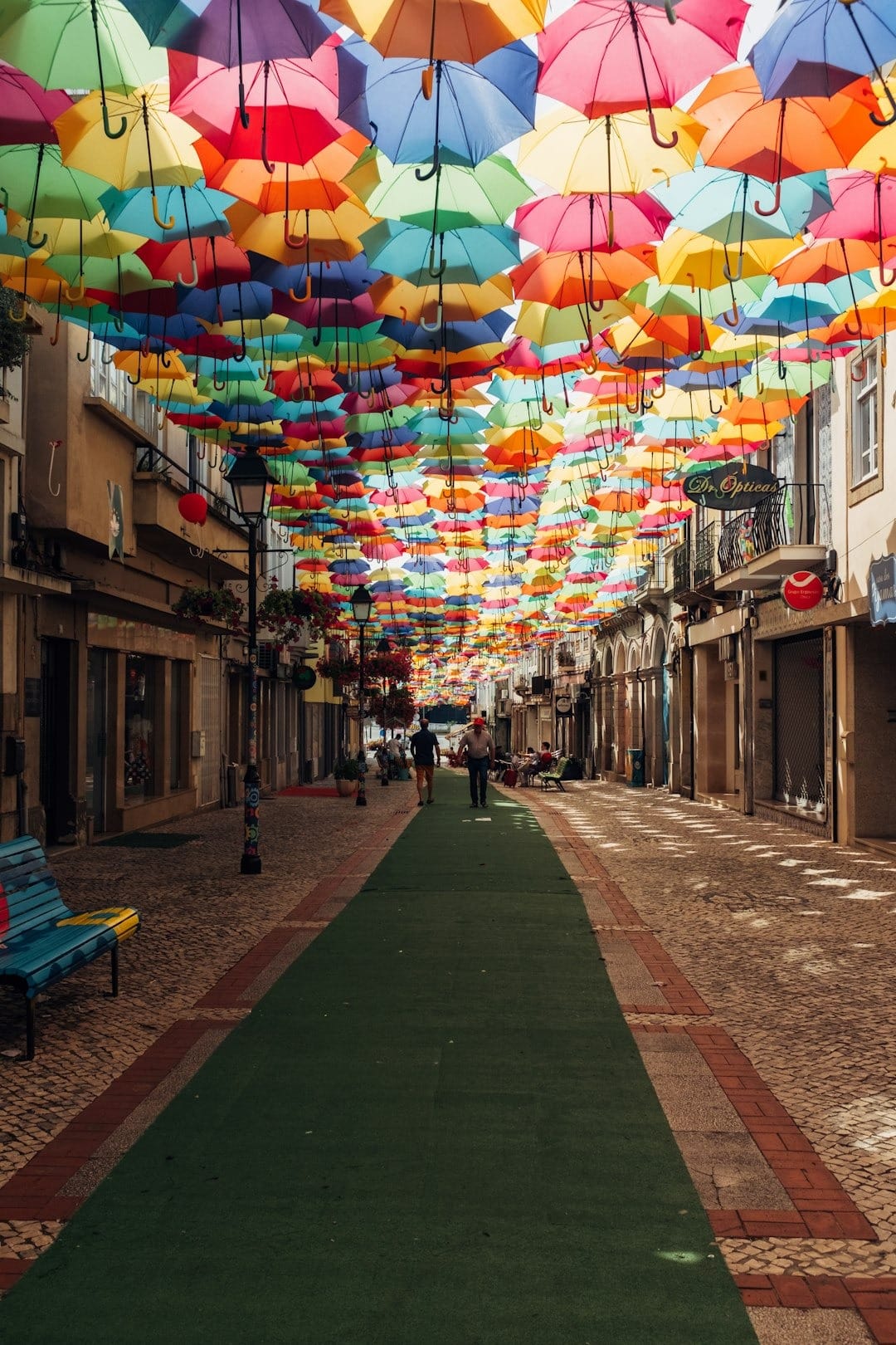 Covering Streets with Umbrellas is getting Popular in Portugal.
